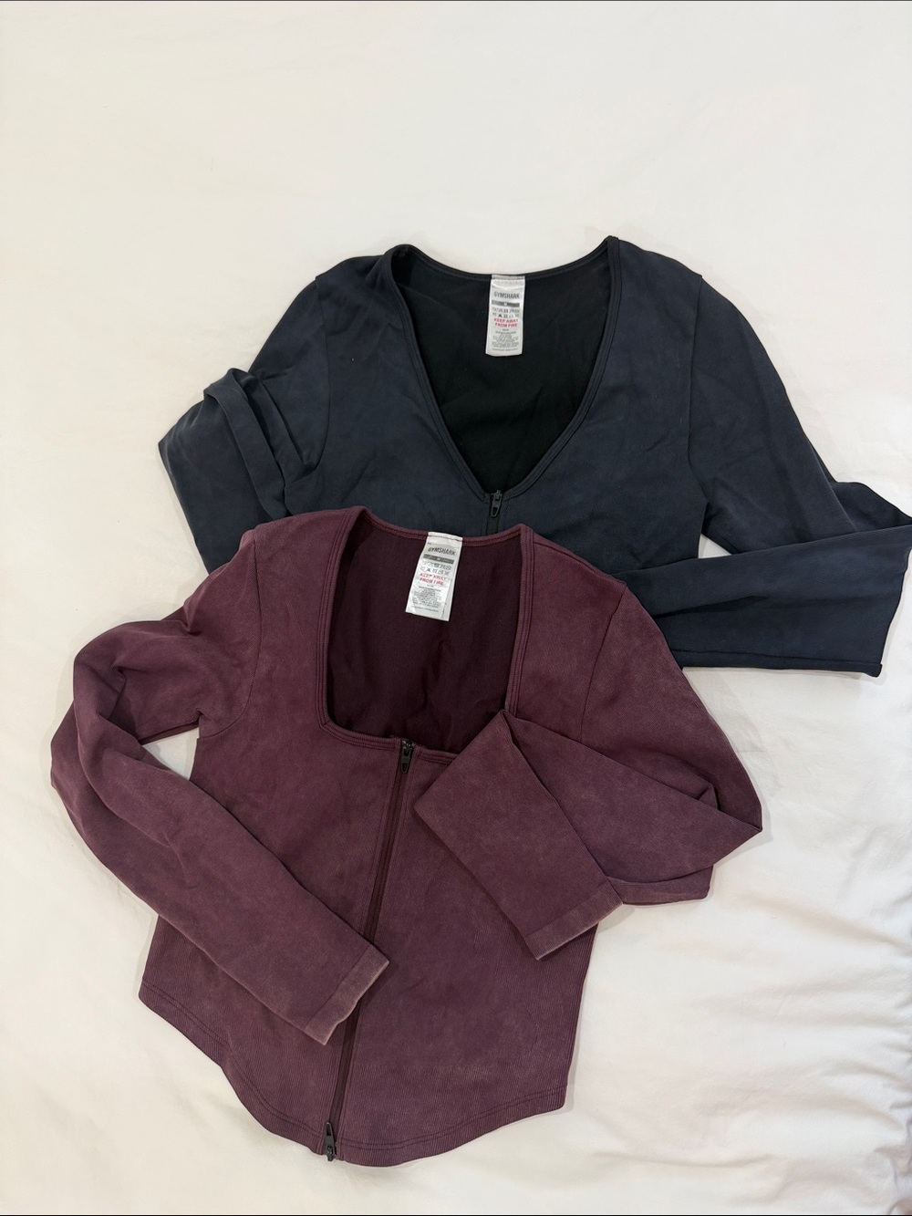 Gymshark seamless washed zip up jackets